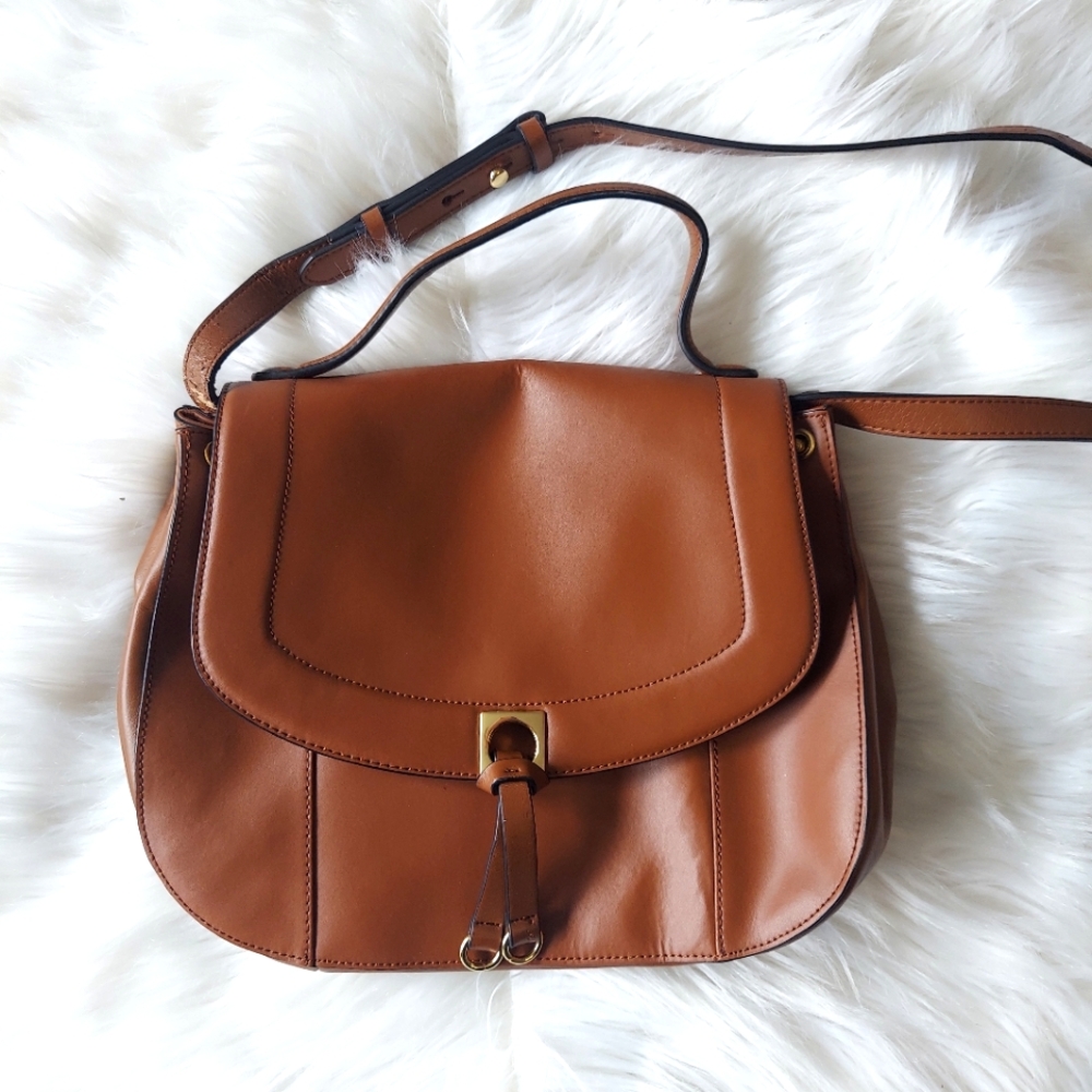 Ivanka Trump Tan Brown Saddle Claudia Bag